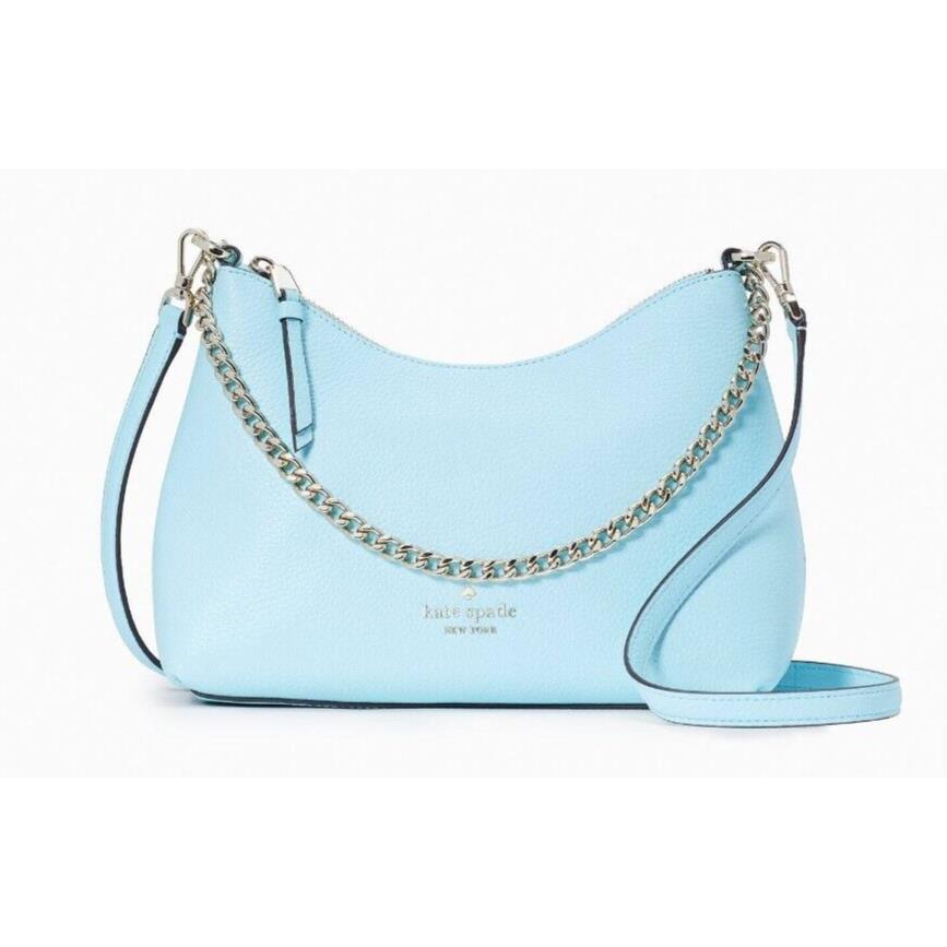 New Kate Spade Zippy Pebbled Leather Convertible Crossbody Perfect Pool - Exterior: