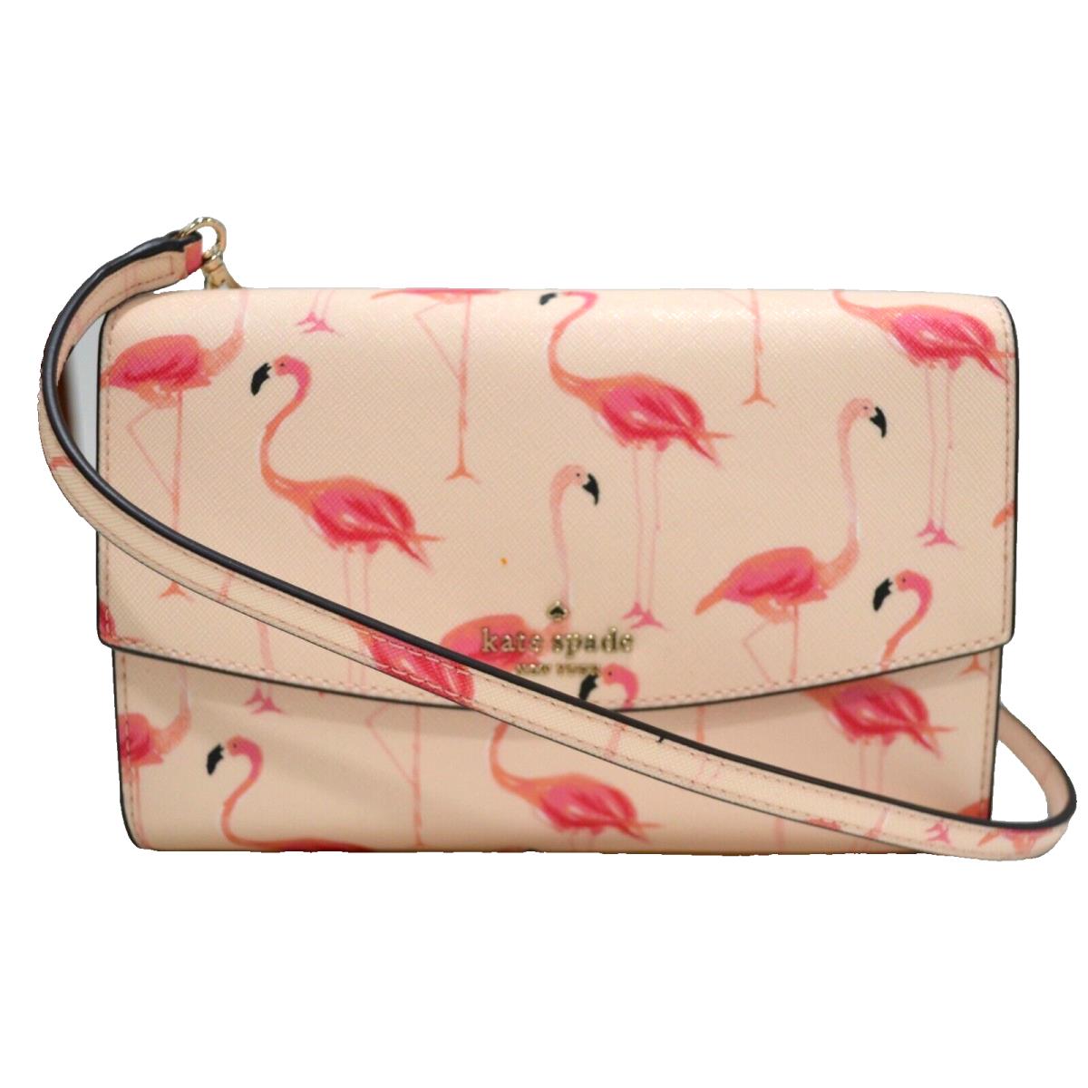 Kate Spade New York Purse Winni Small Crossbody Removeable Strap Flamingos New