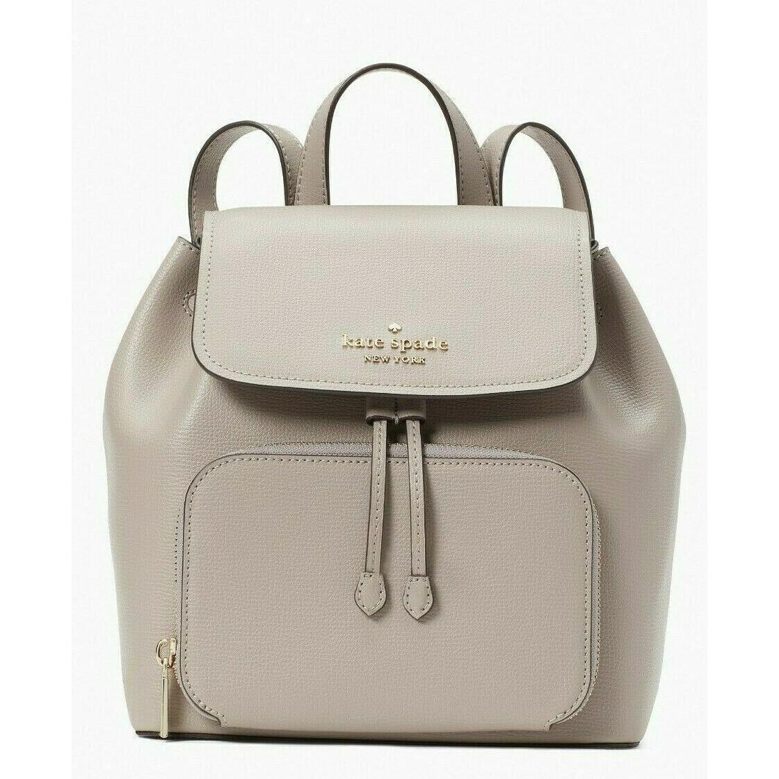 Kate Spade Women`s Warm Taupe Darcy Flap Leather Backpack WKR00548