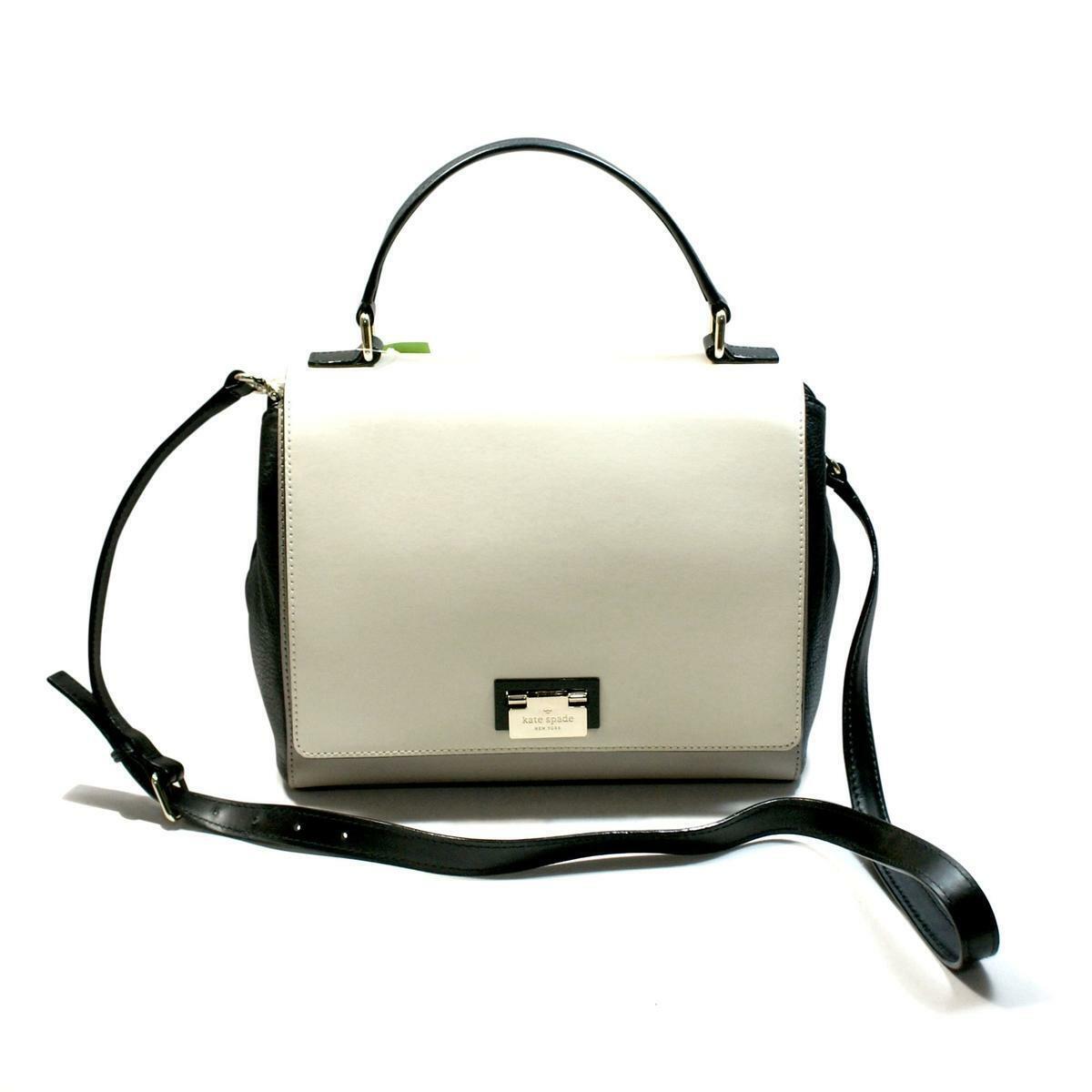Kate Spade Laurel LG Magnolia Park Black White Handbag Crossbody WKRU2850