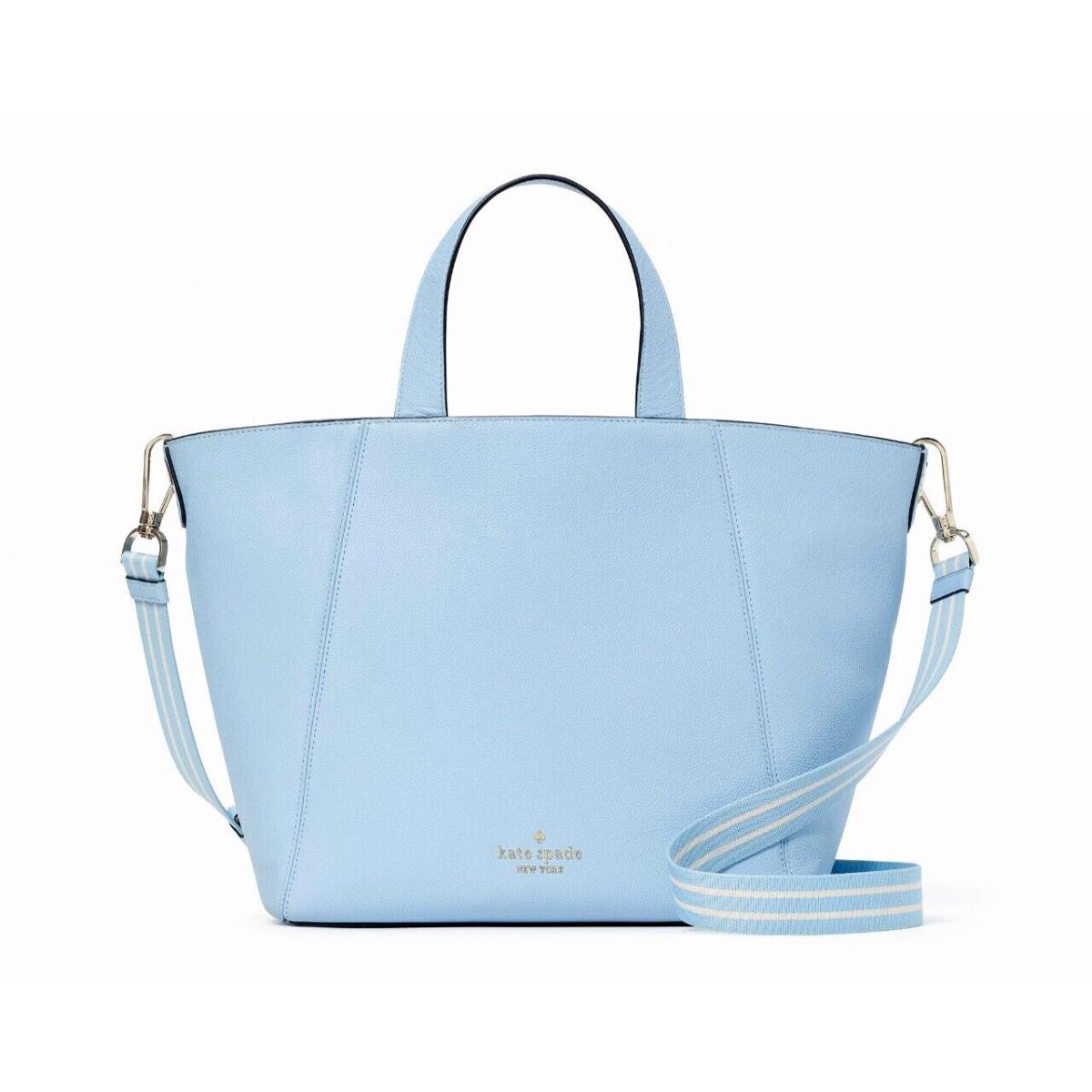 New Kate Spade Rosie Satchel Pebbled Leather Celeste Blue with Dust Bag