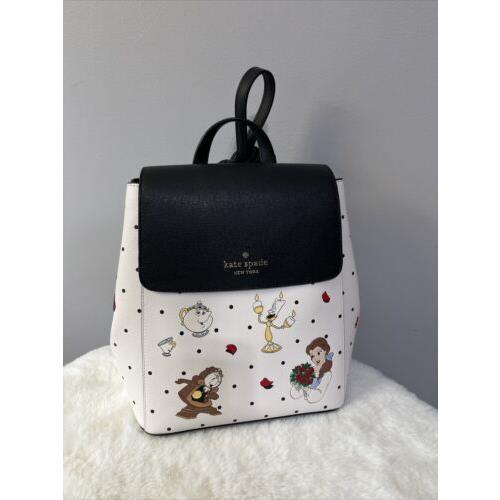 Kate Spade X Disney Beauty and The Beast Flap Backpack Cream Multi