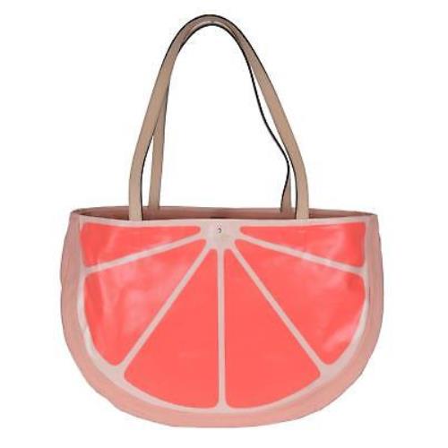 New Kate Spade Flights of Fancy Large Grapefruit Purse Handbag Tote