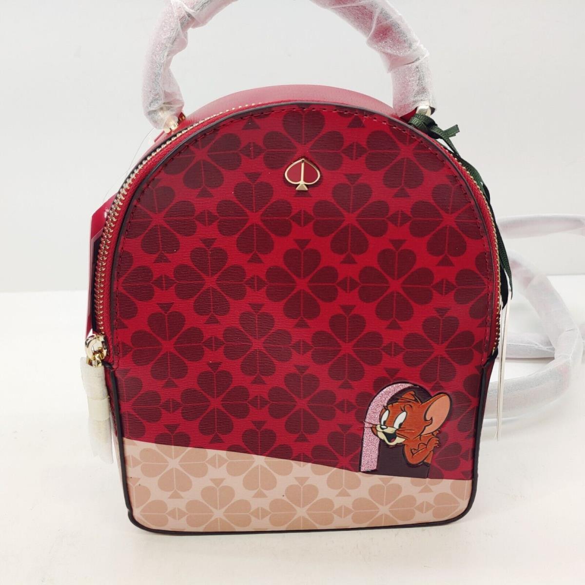 Kate Spade X Tom Jerry Mini Convertible Backpack Handbag Red Tombstone