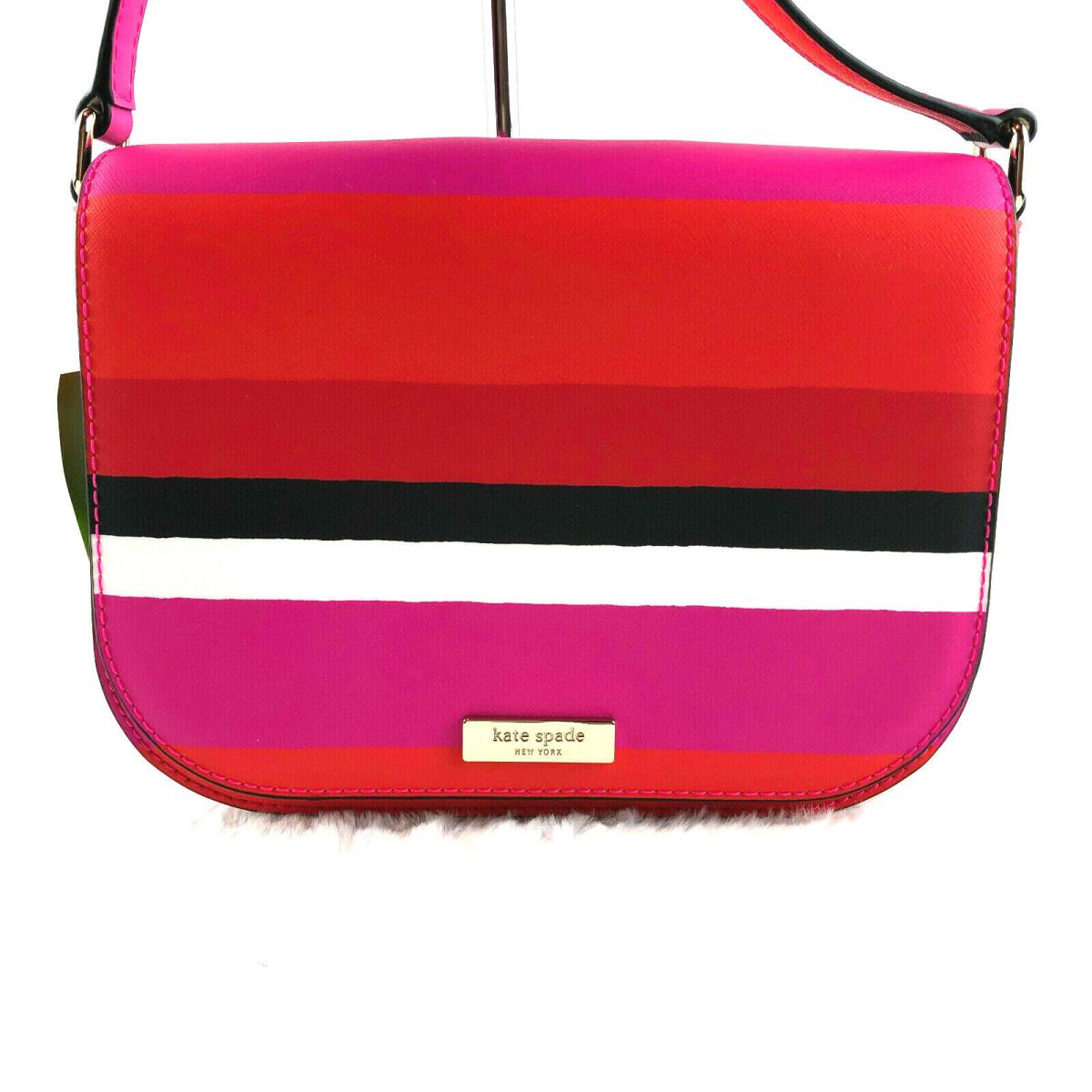 Kate Spade Large Carsen Crossbody Stripe Pink/orange WKRU5493 Retail