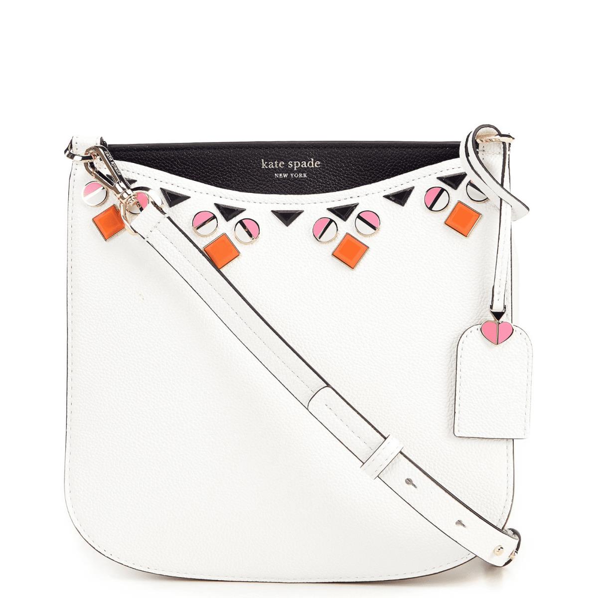 Kate Spade Margaux Jeweled Large Crossbody Optic White PXRUA349