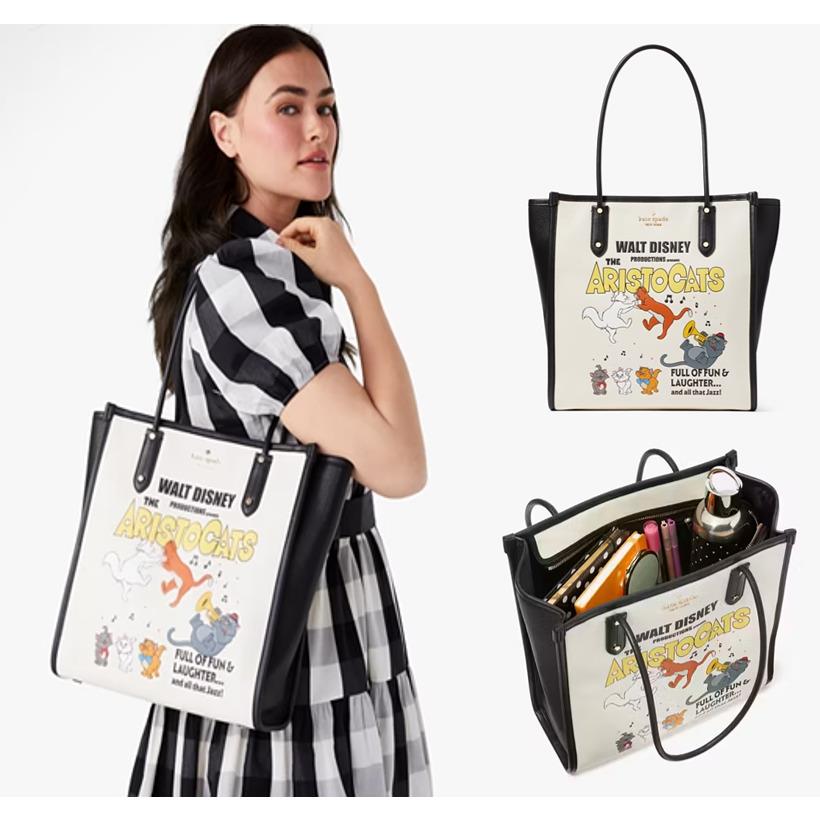 Kate Spade x Disney Aristocats Ella North South Large TOTE-$449+