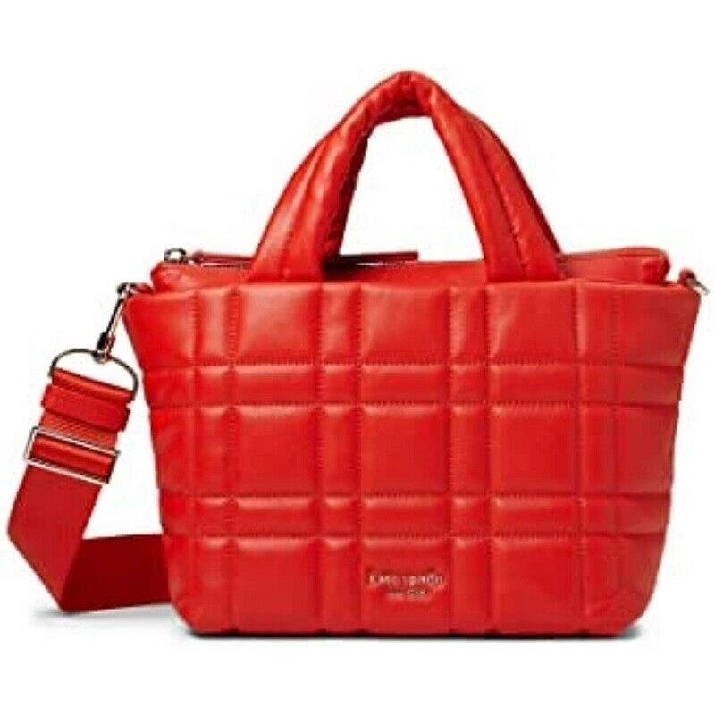 Kate Spade New York Quilted Leather Mini Tote Bright Red