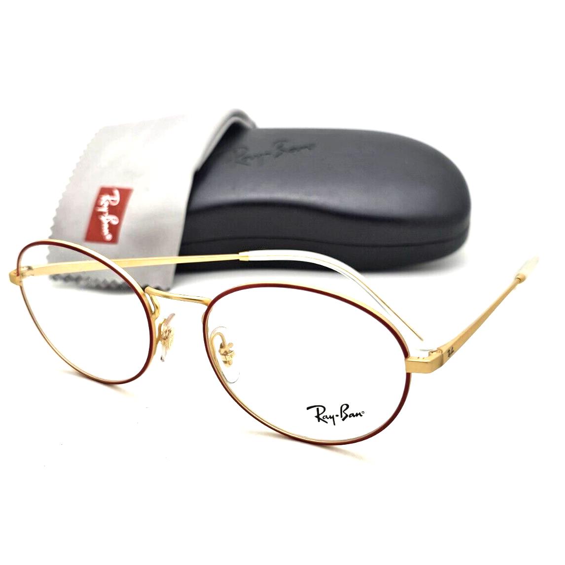 Ray-ban Oval Matt Red Gold on Oval Rubber Unisex RB6439 3052 54 18 140