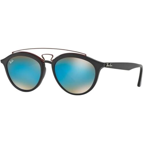 Ray-ban Women`s RB4257 Gatsby II Round Sunglasses Matte Black/mirror Gradient B