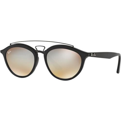 Ray-ban Women`s Rb4257 Gatsby II Round Sunglasses Matte Black/mirrored Gradient