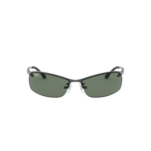 Ray-ban Men`s RB3183 Rectangular Sunglasses 63 mm Gunmetal/dark Green