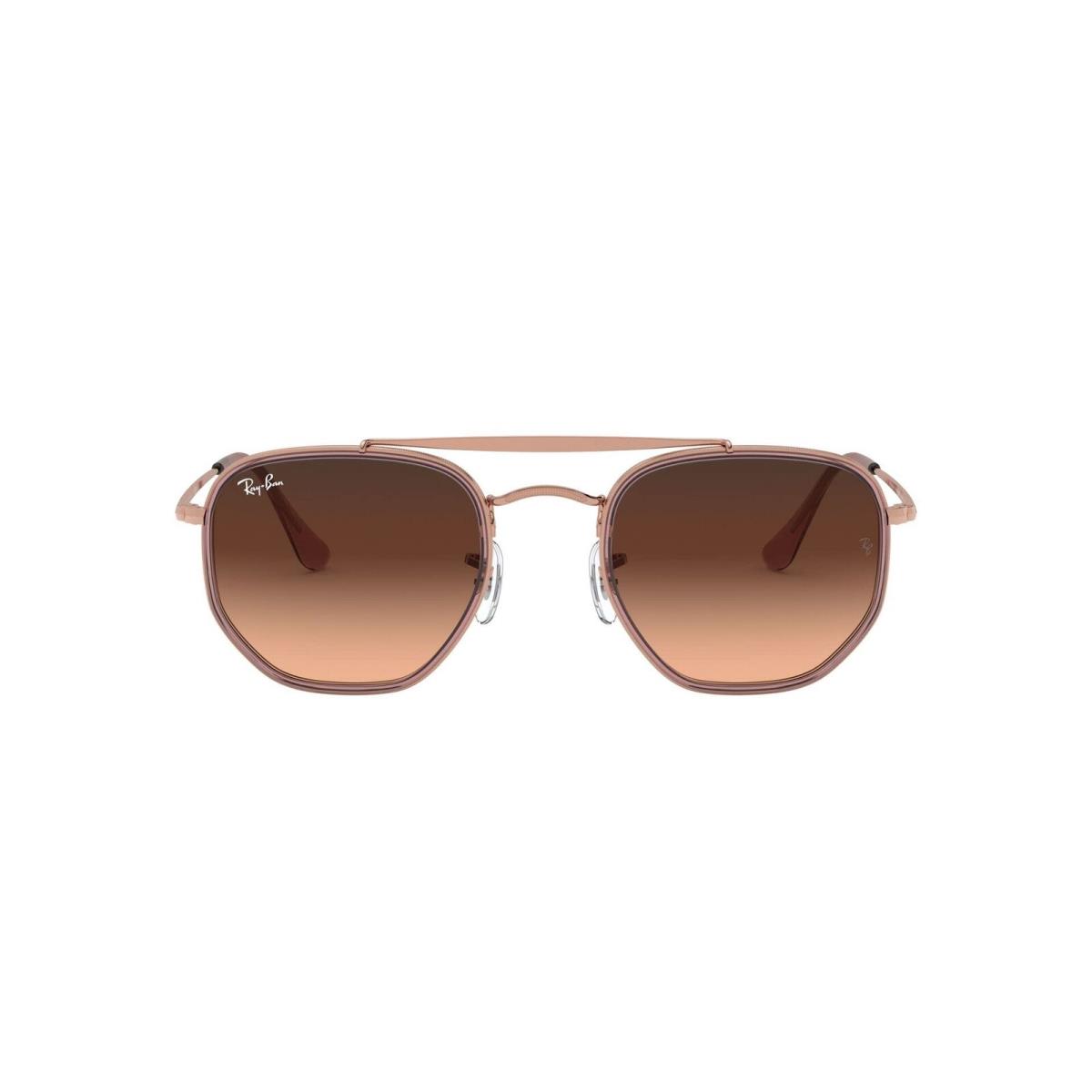 Ray-ban RB3648M The Marshal II Hexagonal 52 mm Copper/pink Gradient Brown - Frame: Brown, Lens: Brown