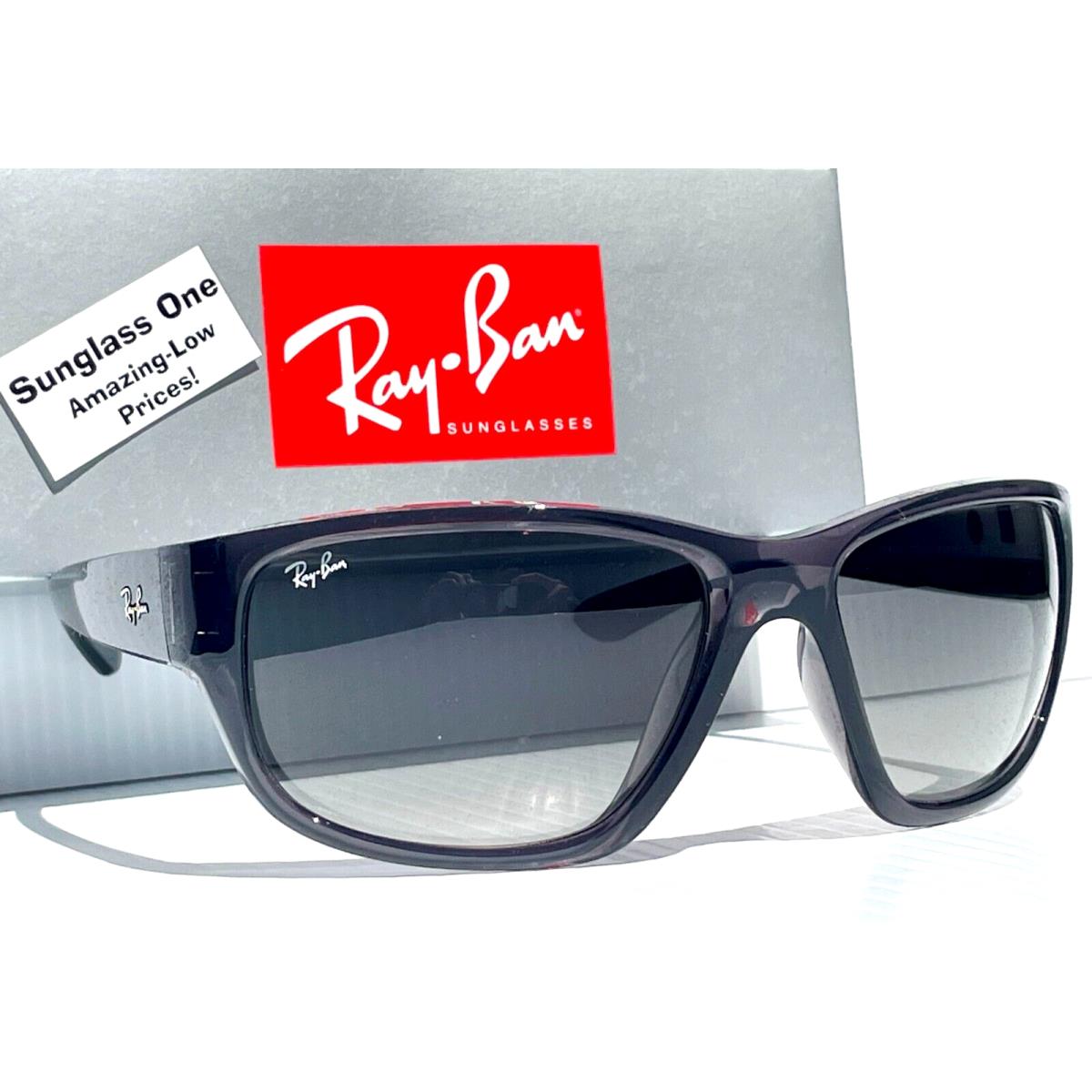 Ray Ban Polished Black UV Protection Gray Gradient Lens Sunglass RB 4300 705/71