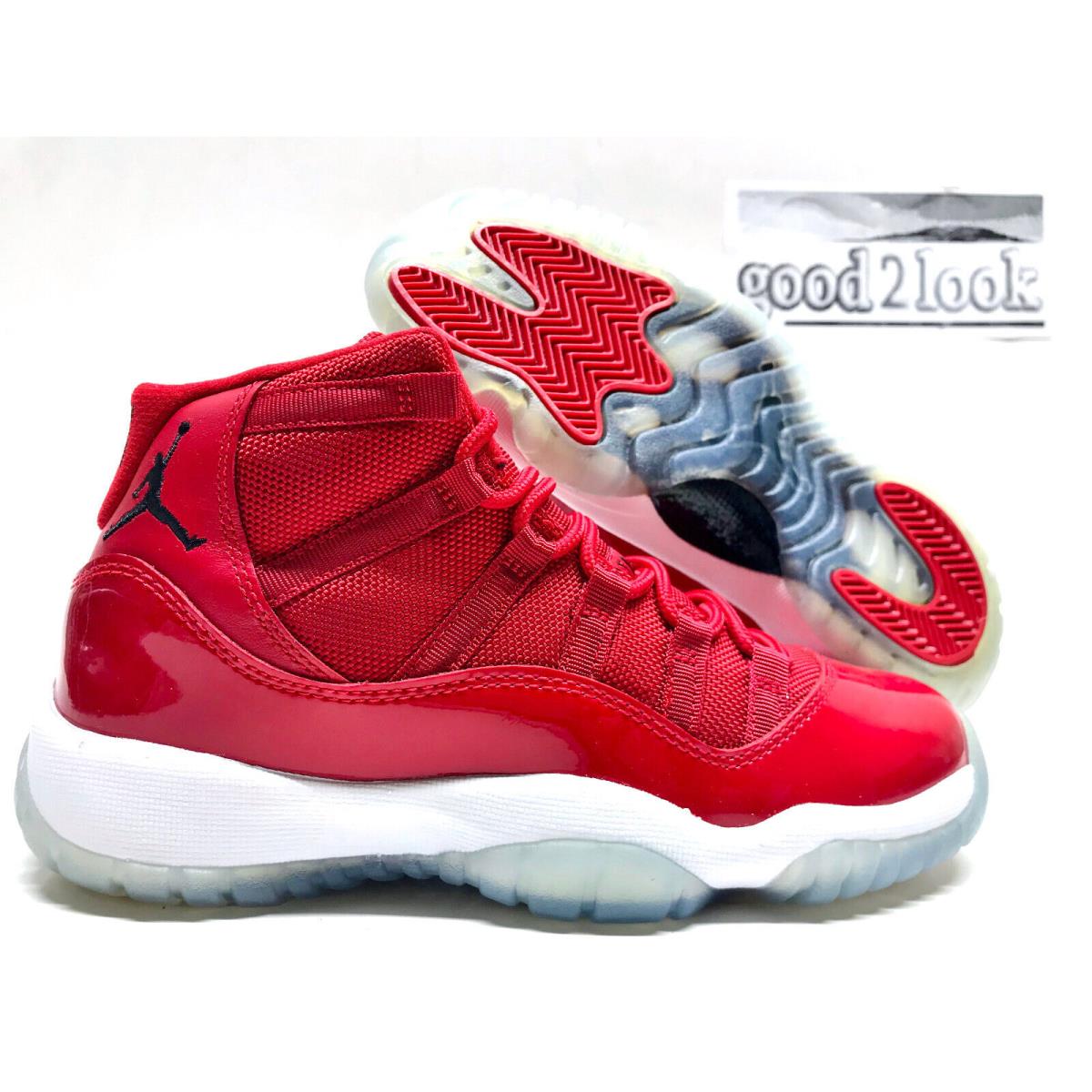 Nike Air Jordan 11 Retro BG Win Like 96 Gym Red Size 4Y/WOMEN`S 5.5 378038-623