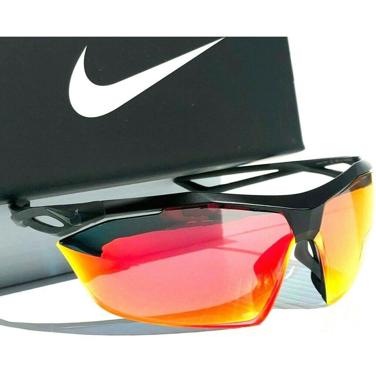 Nike Vapor Wing R Matte Black w Ruby Speed Lens Sunglass EV0914 001