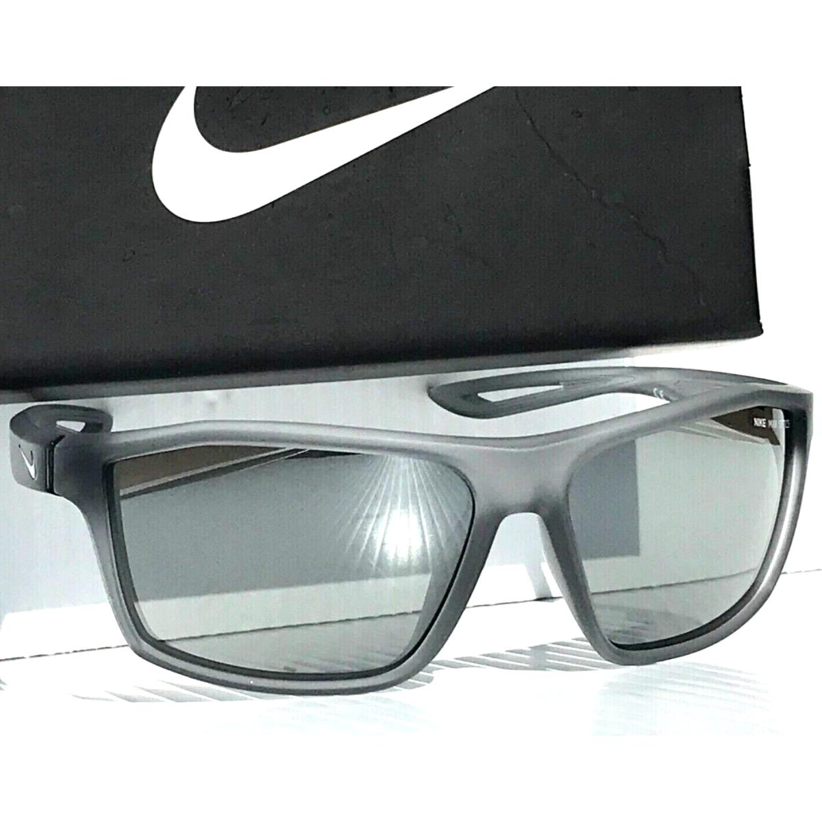 Nike Legend S Matte Cool Grey Frame Silver Mirror Lens Sunglass EV1061 001