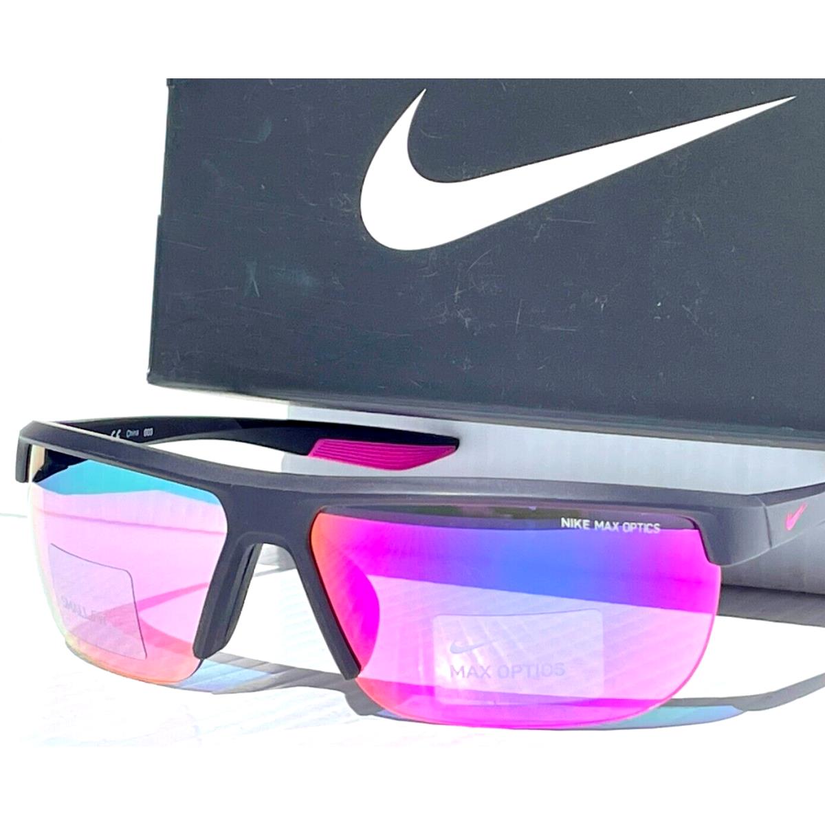 Nike Tempest Matte Black Frame Pink Purple Mirror Lens Sunglass CW8668 016