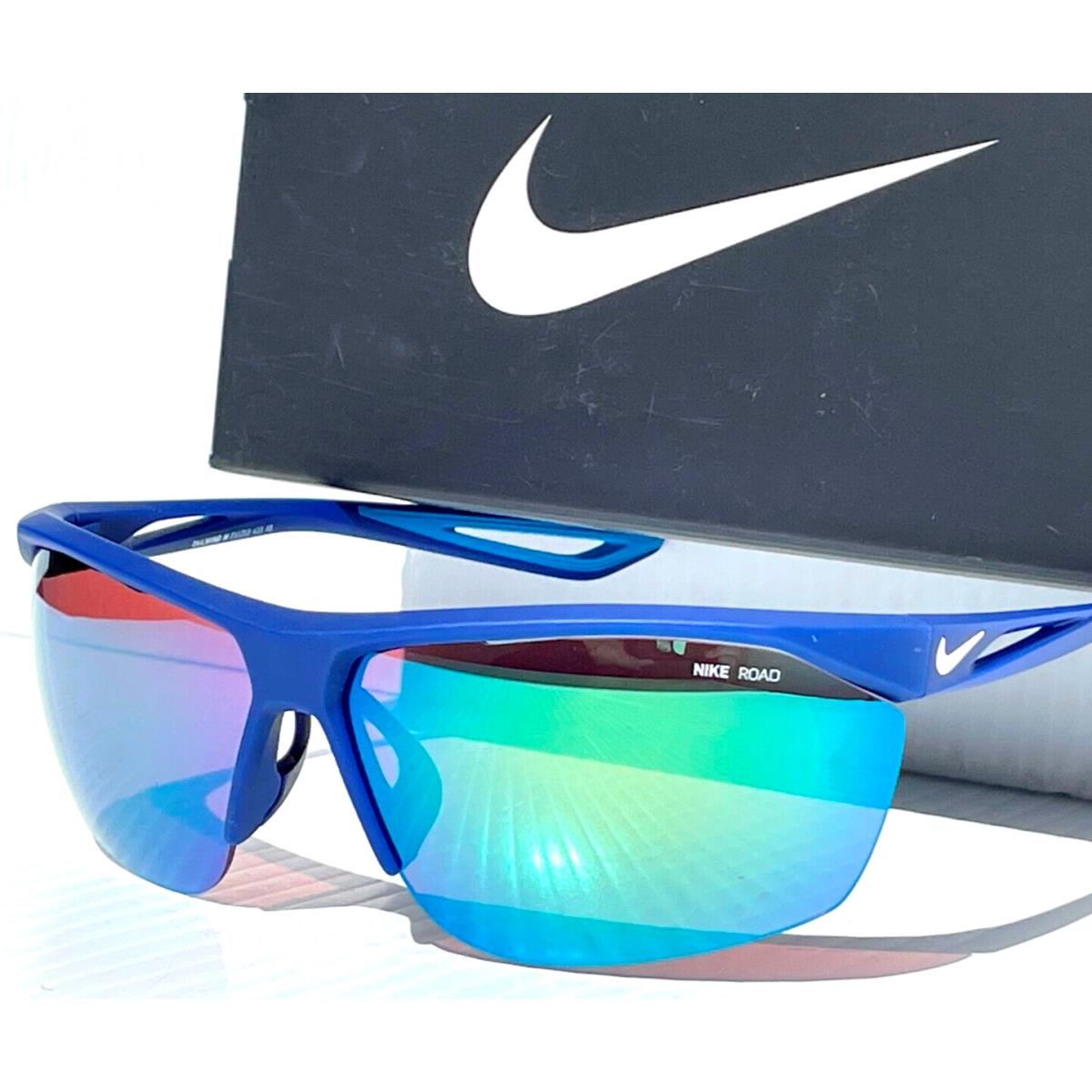 Nike Tailwind MT Royal Blue Frame Green Jade Road Lens Sunglass EV1213 413