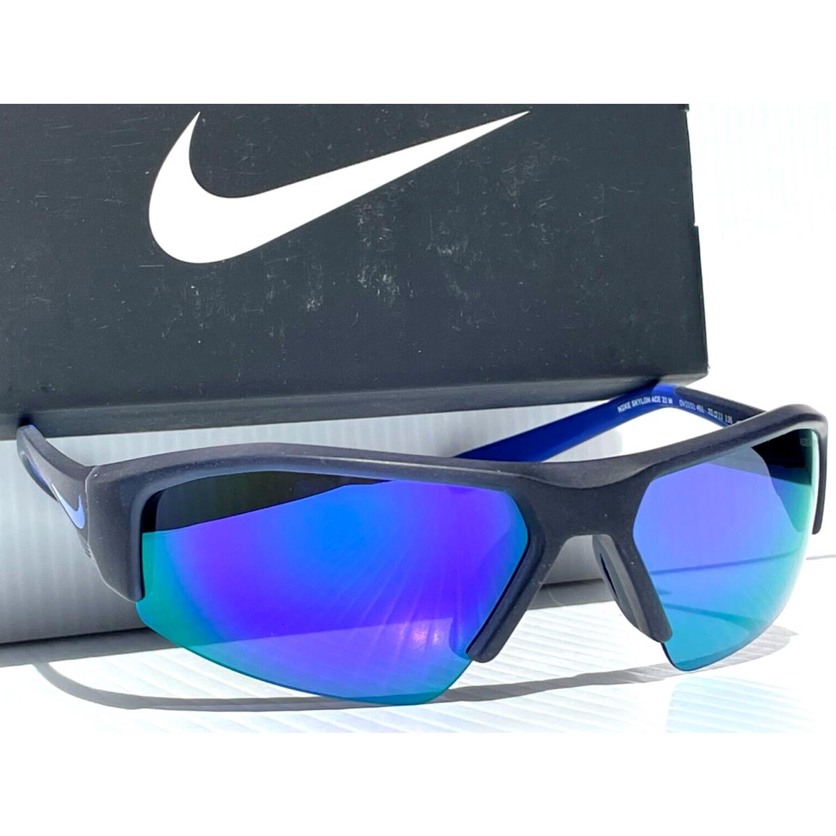 Nike Skylon Ace Obsidian Grey Max Optics Violet Blue Lens Sunglass DV2151 451