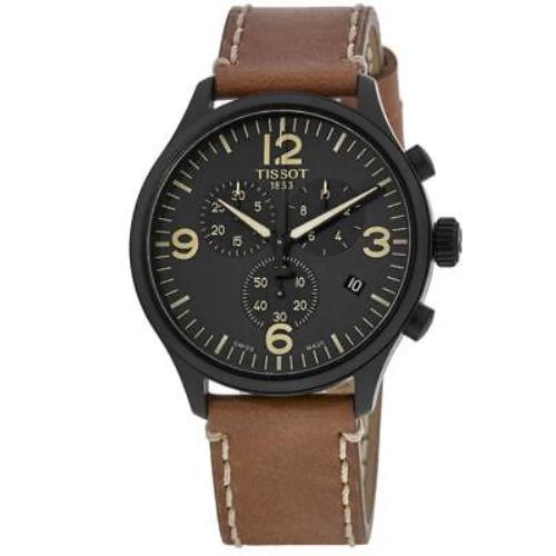 Tissot Chrono XL Classic Black Dial Brown Men`s Watch T116.617.36.057.00