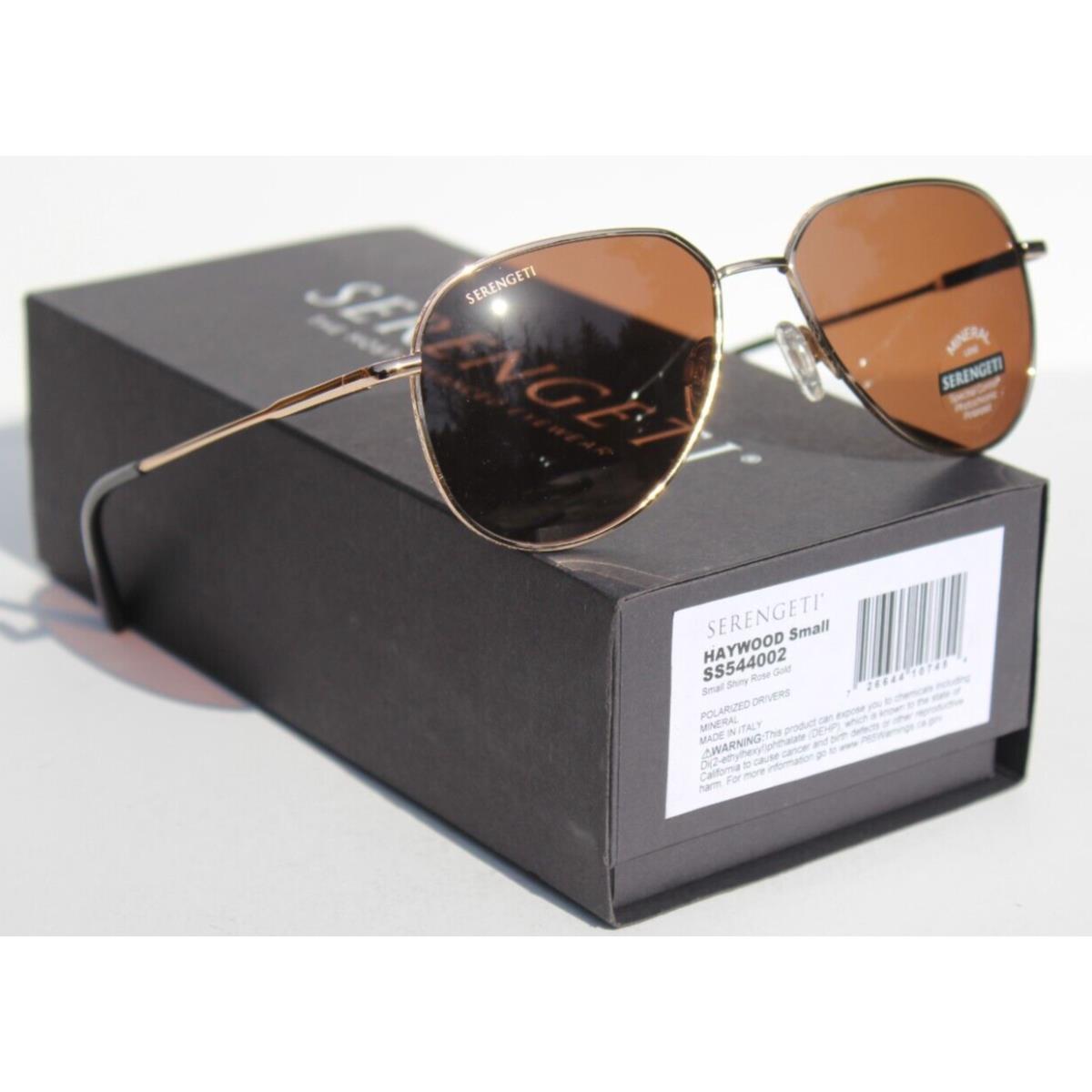 Serengeti Haywood Small Polarized Sunglasses Rose Gold/drivers Gold SS544002