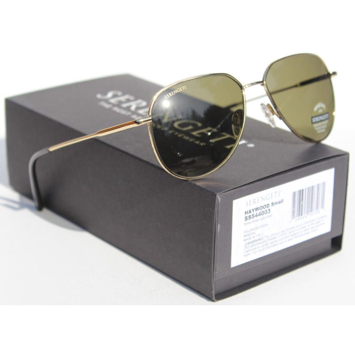 Serengeti Haywood Small Polarized Sunglasses Light Gold/555nm SS544003 Italy