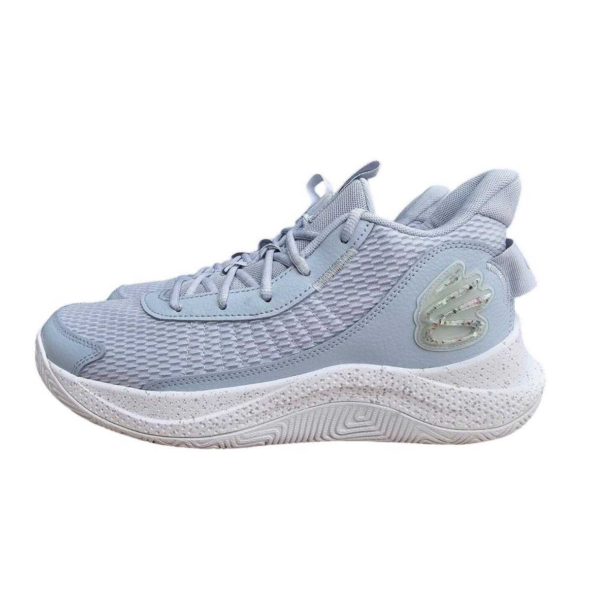 Under Armour Curry 3Z7 Basketball Shoes Gray White Mens 3026622-102