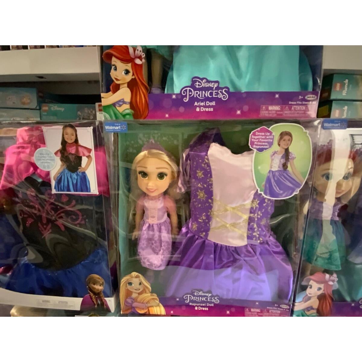 Disney Princess 14in Doll with Matching Child Dress Gift Set Size 4-6X You Pick