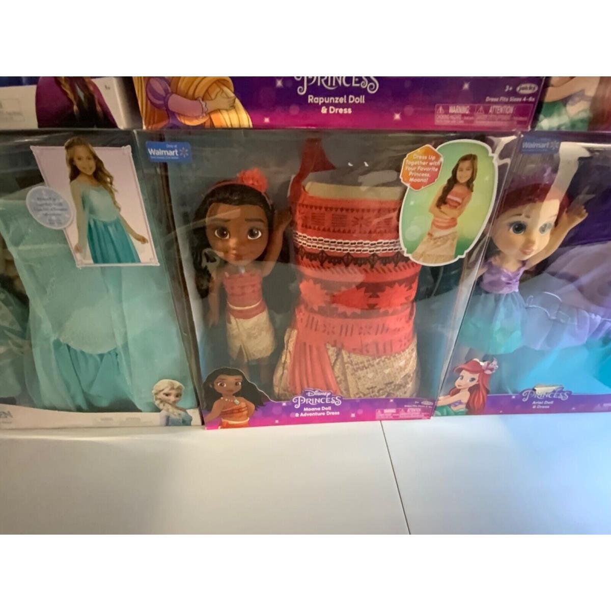 Disney Princess 14in Doll with Matching Child Dress Gift Set Size 4-6X You Pick MOANA