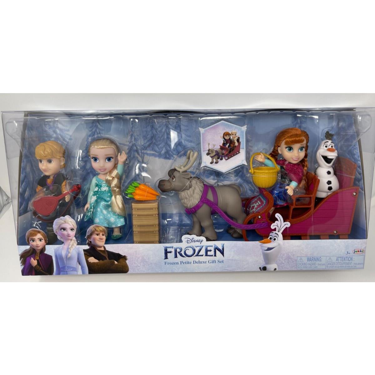 Disney Frozen Petite Deluxe Doll Gift Set Anna Elsa Kristoff Sven Olaf Adventure