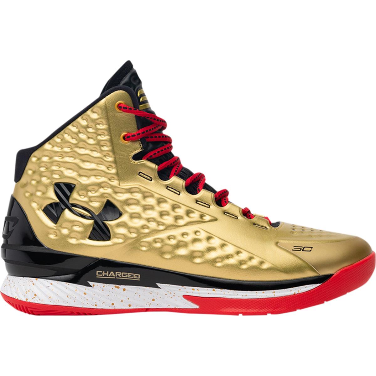 Under Armour Curry 1 Retro `all American 2021` Metallic Gold 3026048-900 9.5