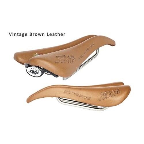 Selle Smp Stratos Saddle with Steel Rails Vintage Brown - Brown