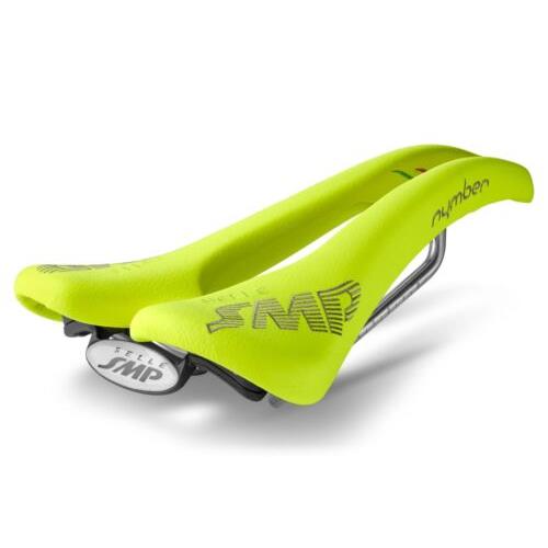 Selle Smp Nymber Saddle with Steel Rails Fluro Yellow