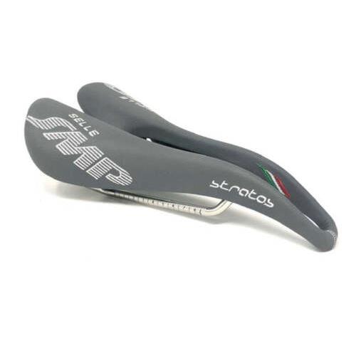 Selle Smp Stratos Saddle with Steel Rails Grey
