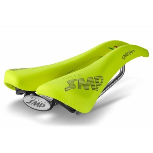 Selle Smp Glider Saddle with Steel Rails Fluro Yellow