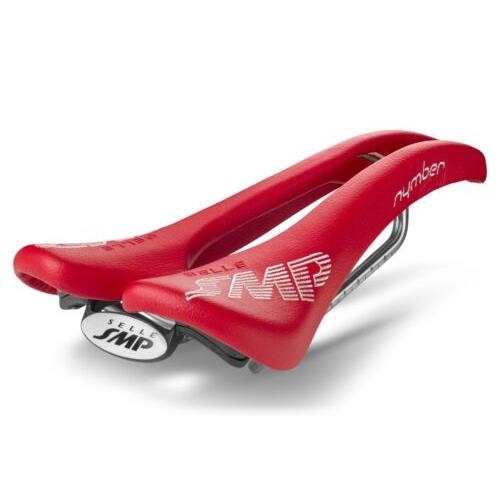 Selle Smp Nymber Saddle with Steel Rails Red