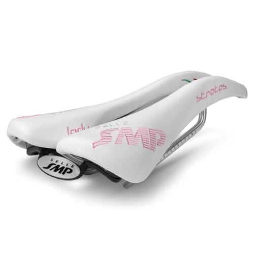 Selle Smp Stratos Saddle with Steel Rails Lady White