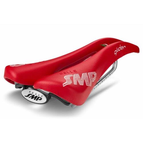 Selle Smp Glider Saddle with Steel Rails Red