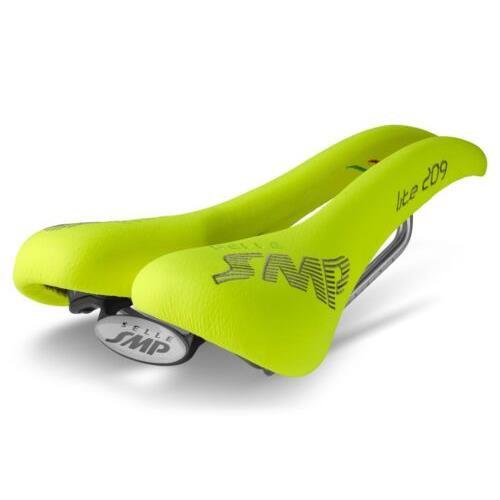 Selle Smp Lite 209 Saddle with Steel Rails Fluro Yellow