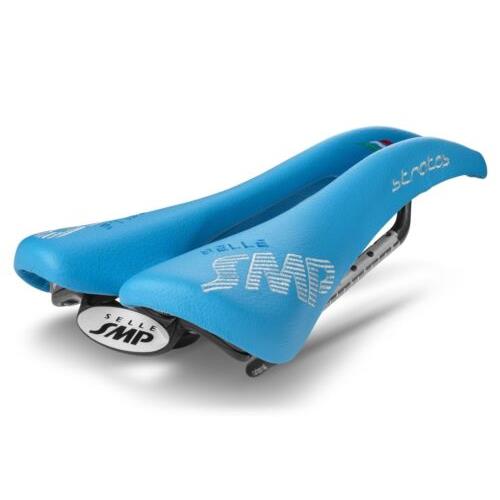 Selle Smp Stratos Saddle with Carbon Rails Light Blue