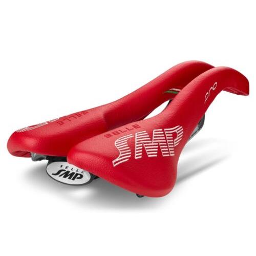 Selle Smp Pro Saddle with Carbon Rails Red