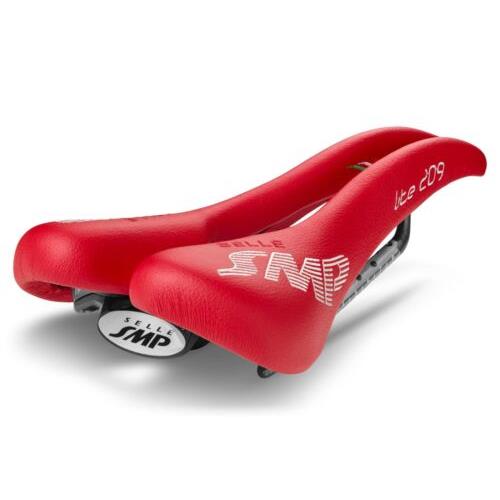 Selle Smp Lite 209 Saddle with Carbon Rails Red