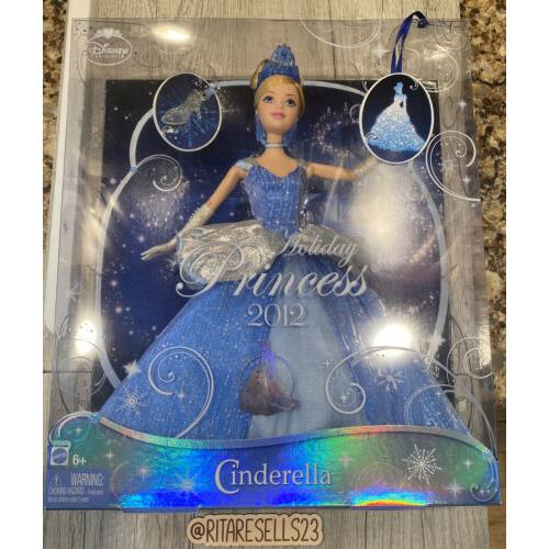 2012 Holiday Princess Cinderella Nrfb W5567 Mattel Disney Princess