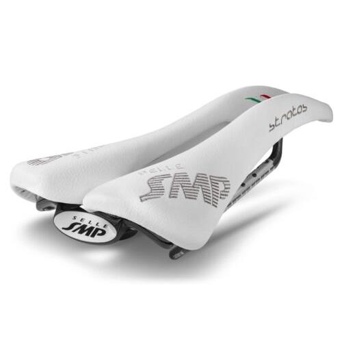 Selle Smp Stratos Saddle with Carbon Rails White