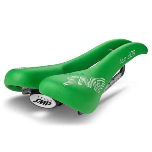 Selle Smp Lite 209 Saddle with Carbon Rails Green