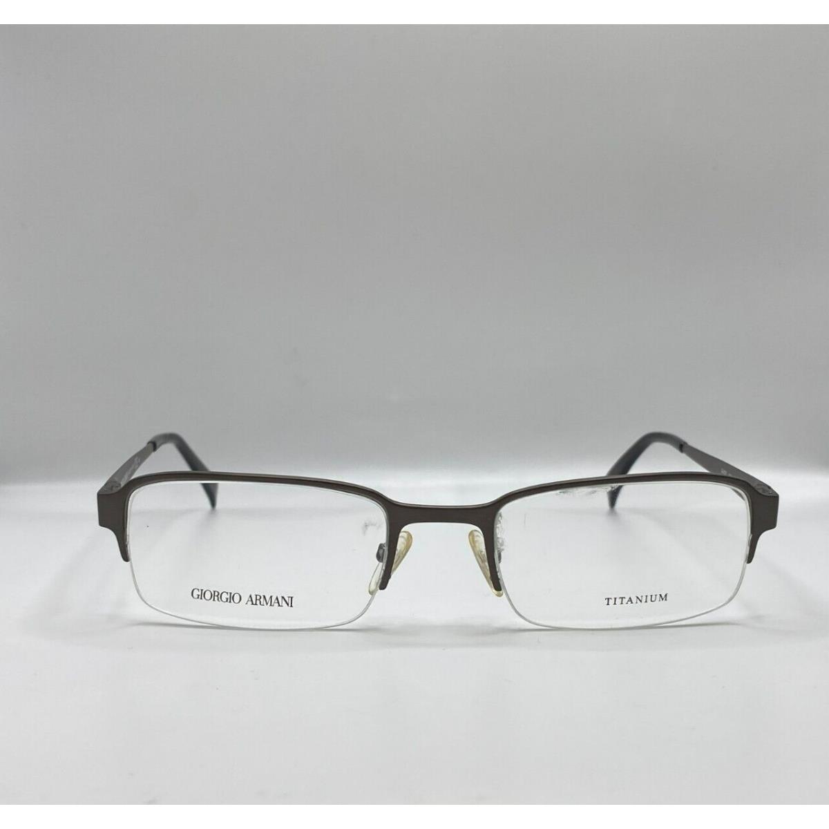 Giorgio Armani GA832 Oir Gunmetal Titanium Metal Semi-rim Frame 52-20-140