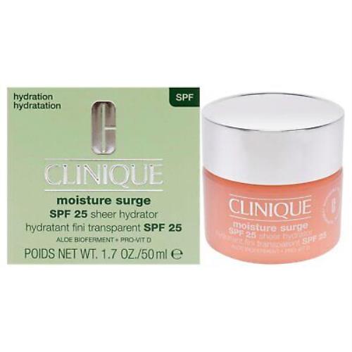 Clinique Moisture Surge Sheer Hydrator Cream Spf 25 For Women - 1.7