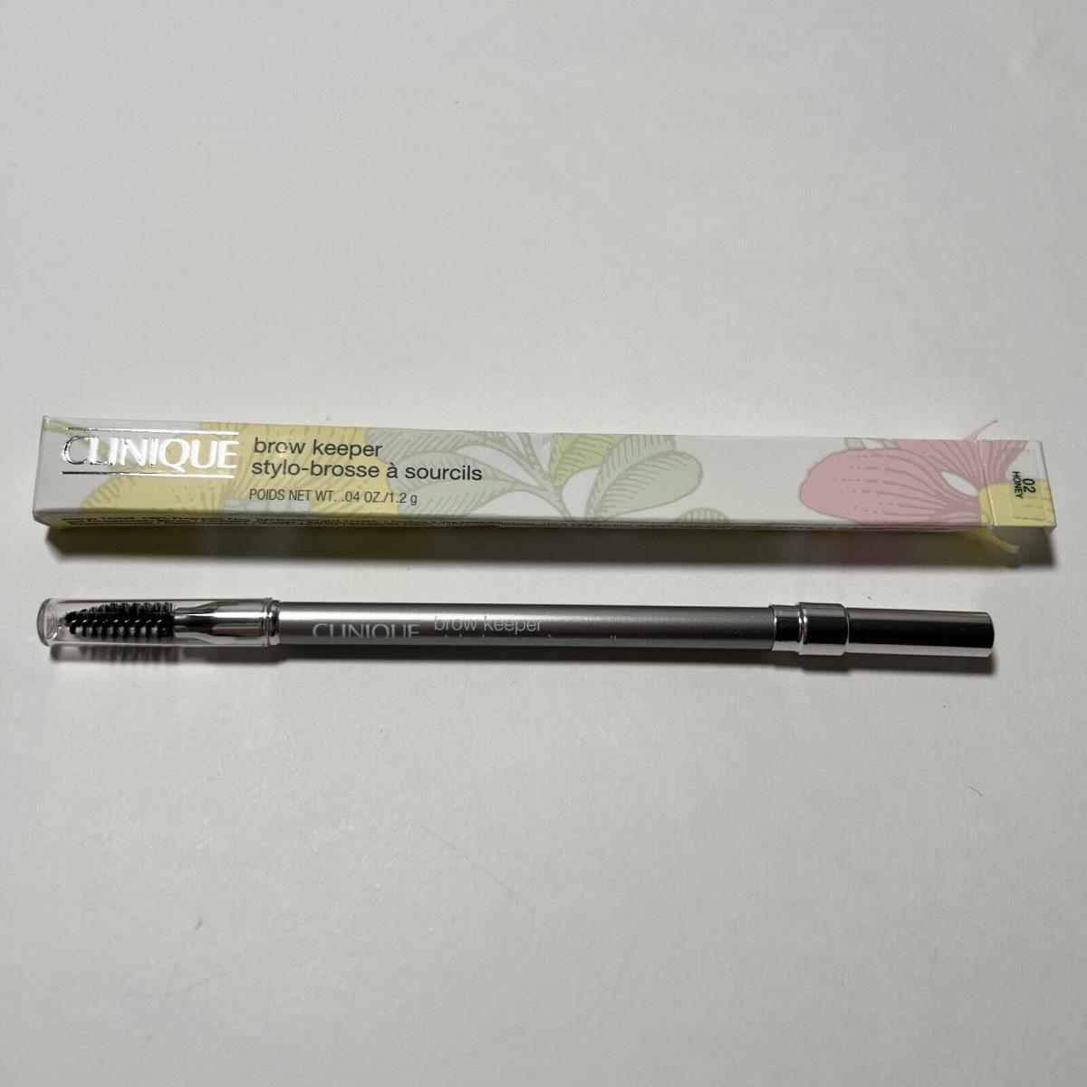 Clinique Brow Keeper Shade 02 Honey Eyebrow Pencil Spoolie Brush