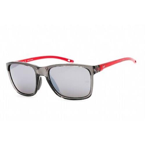 Under Armour UA 7002/S 0268 T4 Sunglasses Grey Red Frame Grey Lenses 56 Mm